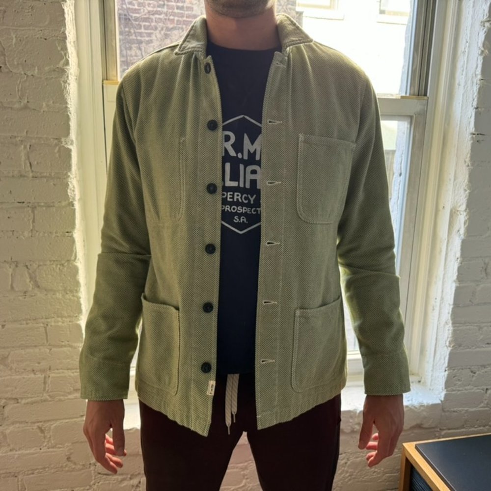 Hiroshi Kato Green Sashiko Chore Coat (Large) - Picture 5 of 5